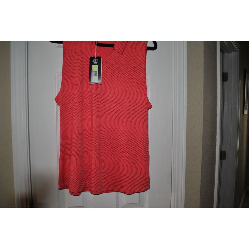 Women's Under Armour Golf Coral with design Polo NEW